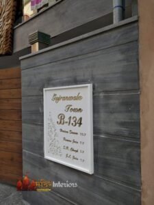 Corian Name Plate For Home, House Outdoor