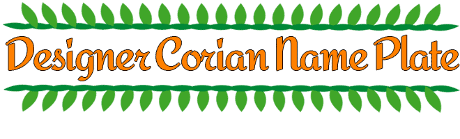Designer Corian Name Plate png