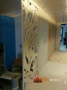 Corian Partition Between Wall Design