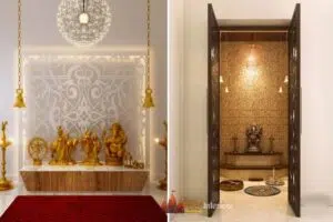 Wooden Pooja Ghar Temple For Home Backlit