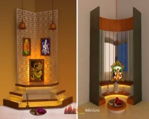 Wooden Temple With backlit