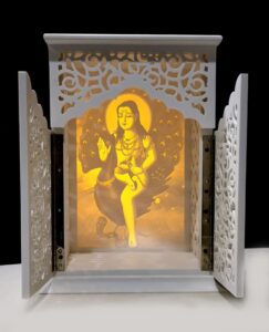 Corian Wall Mount Temple Design for Home