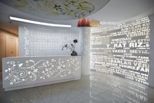 3D Corian Backlit Wall Panel