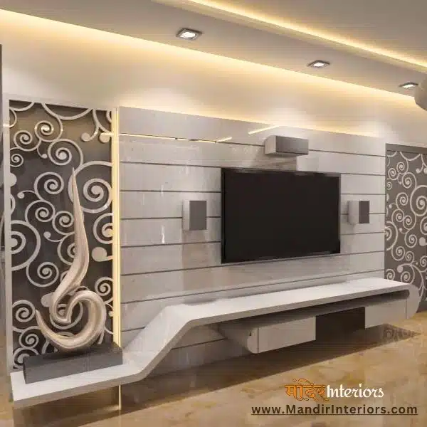 simple tv panel design for living room