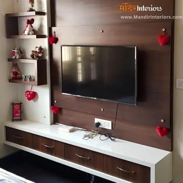 tv panel design for small bedroom latest