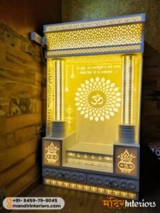 Big Corian Mandir with Back Light