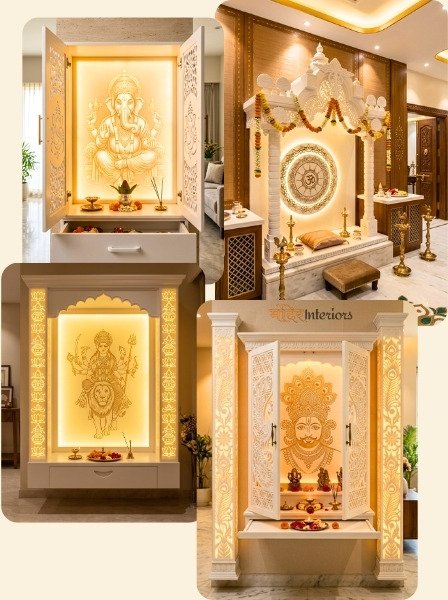 Latest Corian Mandir Designs